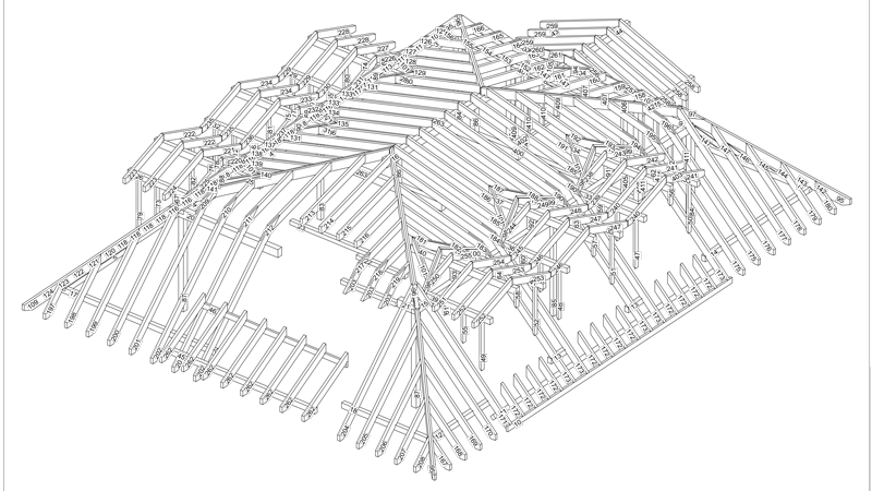 Montageplan_Walmdach_mit_Sattelgauben
